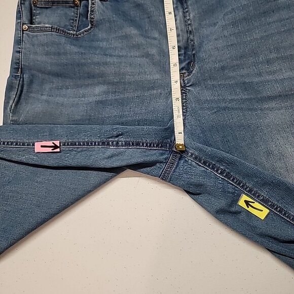 Terra & Sky TS Straight Leg Denim Jeans Womens Plus Size 22W Blue High Rise - Picture 13 of 16